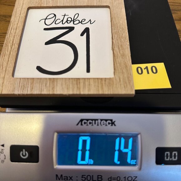 Mini Wood Sign Halloween Decor Farmhouse Rustic Square Hanging Block 4.25 inch - Picture 9 of 9